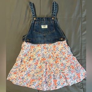 Oshkosh B’gosh Overall Floral Denim Dress 5T